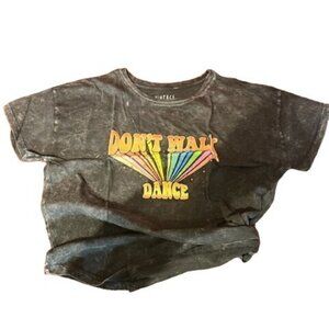 Vintage Canvas "Dont Walk Dance" T-Shirt - 100% Cotton - Black‎ Colorway